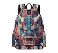 TPISLI Bolsa Escolar Dragón 12-16 Años para Chicos Mochila Escolar Dragón Japonés Estilo Curso 8-10 para Chicas Mochila Colegio, Bookbag Duradera en Curso, Libros y Salidas Actividades Diarias