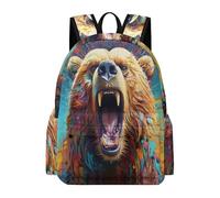 TPISLI Bolsa Escolar Oso Motivo para Chicos 9 Años Mochila Escolar Animal Oso para Chicas Clase 4 Mochila Colegio, Backpack Ligera en Curso, Libros y Salidas Actividades Diarias