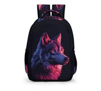 TPISLI Bolso Lobo Lobo Mochilas Escolares Niña Niño Adolescentes Animal Print Escolar Infantile 6-10 - 15 Años Niñas Y Niños Juveniles Para Primaria Y Secundaria Colegio 43CM
