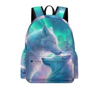 TPISLI Mochila Animales Lobos Chica Clase 4 Mochila de Lobo Chicos Clase 7-9 Bolsa Primaria Ligera Resistente Excursión Colegio Viaje Colegio Uso Diario Outdoor