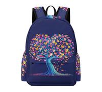 TPISLI Mochila Árbol de Corazones Estudiantes para Niño y Niña Mochila Escolar Colorido Botánico 10-14 Años Mochila Ligera Duradera, Book Bag para Viaje Paseo y Senderismo y Excursión
