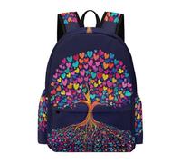 TPISLI Mochila Árbol de Corazones para Niño y Niña 9-13 Años Mochila Escolar Colorido Botánico Estudiantes Mochila de Gran Capacidad, Backpack para Viaje Paseo y Uso Diario y Excursión