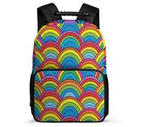 TPISLI Mochila Arcoíris Escolares Para Niñas, Mochila Colorido Escolar Grande De Nailon Niño Mochilas Informal Para Primaria Y Secundaria De Grados 3 A 9