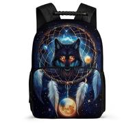 TPISLI Mochila Atrapasueños Lobos para Escolares Primaria Mochila Escolar Lobo 8-12 Años Daypack, Espalda Acolchada Detalles de Fieltro Regalo Cumpleaños