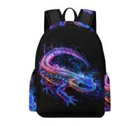 TPISLI Mochila Axolotl Chica Clase 4 Mochila de Salamandra Chicos Clase 7-9 Bolsa Primaria Ligera Resistente Excursión Colegio Viaje Colegio Uso Diario Outdoor