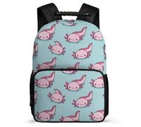 TPISLI Mochila Axolotl para Niños Niñas Primaria Mochila Colegio Salamandra 5-10 Años School Bag, Detalles de Fieltro Resistente Ligera Viaje Uso Diario