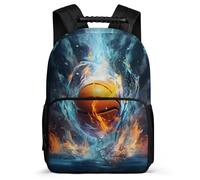 TPISLI Mochila Baloncesto de Hielo y Fuego Escolar Niña 8 A 12 Años, 2025 Mochila Baloncesto Para Niño Kawaii, Mochilas Escolares Chica Ligera Para Terza Elementare - Quinta Elementare
