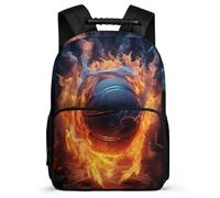 TPISLI Mochila Baloncesto de Hielo y Fuego Escolar Para Niñas De 1 A 5 Clases, 2025, Nylon Y Lana De Fieltro, Mochila Para Niños Con Baloncesto, Mochilas Escolar 9-13 Años