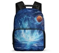 TPISLI Mochila Baloncesto de Hielo y Fuego Escolares Niña 9-12 Años Adolescentes, Mochilas Baloncesto Escolar Chico Grandes, Mochila Informal Primaria Y Secundaria Para 11-16 Años