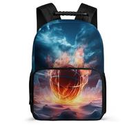 TPISLI Mochila Baloncesto de hielo y fuego Para Niñas Y Niños, Mochilas Escolares Para Adolescentes De 9 A 18 Años, Mochila Colegio Niñas Con Amante del boxeo Ligera Moda, Ideal Escuela O Viajes