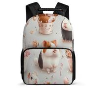 TPISLI Mochila Bonito Holandés Cerdo Niños Cursos 2-4, Mochila Escolar Conejillo de Indias Infantil Colegio, Backpack, Resistente, Bolsillos Laterales, Viaje Uso Diario