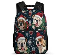 TPISLI Mochila Bulldog Perro para Chicos Chicas 6-10 Años, Mochila Colegio Estampado de Bonito Cachorro Escolar Ligera, Bookbag, Espalda Acolchada, Asa Reforzada, Escuela Diario