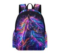 TPISLI Mochila Caballo Colorido Estudiantes 10-15 Años Mochila Animal Caballo Chicas 7 8 9 Años Bolsa Colegio Moderna Durable Viaje Uso Diario Excursión Uso Diario