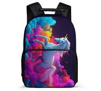 TPISLI Mochila Caballo Estampado para Niños Niñas 6-11 Años Mochila Colegio Animal Motivo Cursos 3-5 Bookbag, Resistente Ligera Asa Reforzada Ocio Actividades
