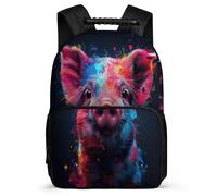TPISLI Mochila Cerdito Colorido Escolares Niños Adolescentes, Mochila Tema Animal Escolar Chico Grandes, Mochilas Informal Primaria Y Secundaria Para 9 10-17 Años