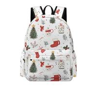 TPISLI Mochila Christmas Theme Escolar Adolescente Ligera, Mochila Christmas Tree Motif Instituto para Juveniles 10 A 15 Años, Mochilas Escolares para Viagem & Escola