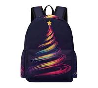 TPISLI Mochila Christmas Tree Motif Escolar Niños, Mochilas para Niñas de Primaria de 7 A 10 Años, Mochila Infantil Ligera con Christmas Theme para La Escuela O Viajar, Mochilas Colegio Niño