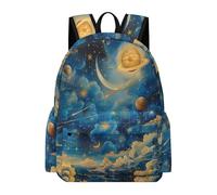 TPISLI Mochila Cielo Estrellado 6-10 Años para Chicas Bolsa Escolar Estrellas y Nubes Curso 2-4 para Chicos Backpack, Daypack Resistente en Clases, Paseo y Senderismo Actividades Diarias
