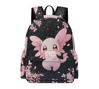TPISLI Mochila Colegio Ajolote Niña 8 Años Mochila Escolar Salamandra Rosa Chico 11 Años, Backpack Ligera Resistente Deporte Outdoor Uso Diario Outdoor Viaje Colegio