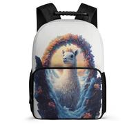 TPISLI Mochila Colegio Alpaca Motivo para Niños Escuela Primaria Mochila Escolar Animal Patrón 7-12 Años School Bag, Detalles de Fieltro Resistente Ligera Vuelta al Cole