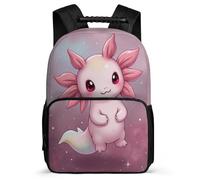 TPISLI Mochila Colegio Axolotl Cursos 1-3 para Niños Niñas Mochila Colegio Salamandra 7-12 Años School Bag, Resistente Ligera Espalda Acolchada Vuelta al Cole