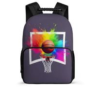 TPISLI Mochila Colegio Baloncesto para Niños Cursos 2-4 Mochila Infantil Baloncesto 8-12 Años Backpack, Detalles de Fieltro Resistente Ligera Vuelta al Cole