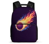 TPISLI Mochila Colegio Basket Balón Cursos 1-3 para Estudiantes Mochila Escolar Fire Estampado 5-10 Años Daypack, Tejido 1680D Bolsillos Laterales Regalo Cumpleaños