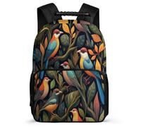 TPISLI Mochila Colegio Birds Niño Niña 6-11 Años Mochila Escolar Planta Hojas Escuela Primaria Daypack, Tejido 1680D Espalda Acolchada Excursiones Cortas