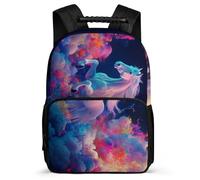 TPISLI Mochila Colegio Caballo para Chicos Chicas Primaria Mochila Infantil Animal 6-10 Años Bookbag, Tejido 1680D Espalda Acolchada Viaje Uso Diario