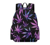 TPISLI Mochila Colegio Cannabis Hojas 3º-6º Curso Chico y Chica Mochila Escolar Estampado Planta 8-13 Años Mochilas Escolares Ligeras, Bookbag para Viaje Paseo y Uso Diario y Excursión