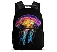 TPISLI Mochila Colegio Colourful Medusa para Niñas Cursos 3-5 Mochila Escolar Vida Marina 6-11 Años School Bag, Bolsillos Laterales Resistente Ligera Navidad Escuela
