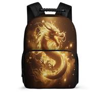 TPISLI Mochila Colegio Cool Dragón Motivo Cursos 2-4 para Niños Niñas Mochila Colegio Chinese Estilo 7-12 Años Daypack, Resistente Ligera Bolsillos Laterales Vuelta al Cole