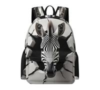TPISLI Mochila Colegio Diseño de Zebra Chica Clase 4 Mochila Estampado de Animal para Niña 8 Años, Daypack Cómoda Ligera Regalo Escolar Outdoor Excursión Uso Diario Viaje