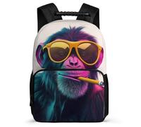 TPISLI Mochila Colegio Divertido Orangutan Estampado para Niñas Cursos 3-5 Mochila Escolar Animal 6-11 Años School Bag, Bolsillos Laterales Resistente Ligera Navidad Escuela