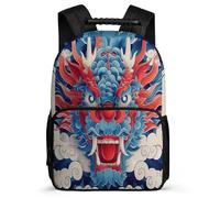 TPISLI Mochila Colegio Dragón Motivo Chicos Chicas 7-11 Años Mochila Infantil Chinese Estilo Primaria School Bag, Tejido 1680D Bolsillos Laterales Excursiones Cortas