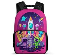 TPISLI Mochila Colegio Espacio Cohete para Escolares Colegio Mochila Infantil Aliens 5-10 Años Bookbag, Tejido 1680D Detalles de Fieltro Vuelta al Cole