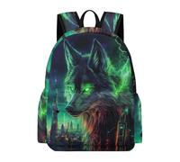 TPISLI Mochila Colegio Estampado de Lobos Chica Clase 4 Mochila Escolar Animal Lobo Chico Clase 3, Backpack Práctica Resistente Regalo Escolar Outdoor Colegio Uso Diario