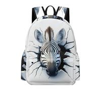 TPISLI Mochila Colegio Estampado de Zebra Estudiantes 10-15 Años Mochila 3D Animal Niño 13 Años Bolsa Secundaria Práctica Resistente Regalo Escolar Uso Diario Excursión