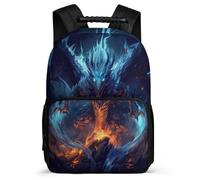 TPISLI Mochila Colegio Evil Dragón Estampado- Cursos 1-3 para Niños Niñas Mochila Colegio Dragón 7-12 Años School Bag, Resistente Ligera Espalda Acolchada Vuelta al Cole