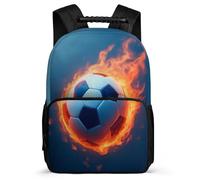 TPISLI Mochila Colegio Fire Fútbol Estampado para Niño Niña 7-12 Años Mochila Escolar Fútbol Colegio Bookbag, Bolsillos Laterales Espalda Acolchada Vuelta al Cole
