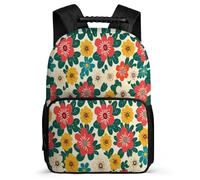 TPISLI Mochila Colegio Flores Cursos 2-4 para Niñas Mochila Colegio Planta Floral 7-12 Años Daypack, Tejido 1680D Resistente Ligera Navidad Escuela