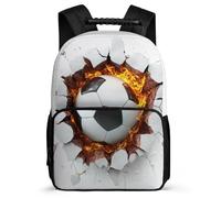 TPISLI Mochila Colegio Fútbol 3D Patrón Niño Niña 6-11 Años Mochila Escolar Balón de Fútbol Escuela Primaria Daypack, Tejido 1680D Espalda Acolchada Excursiones Cortas