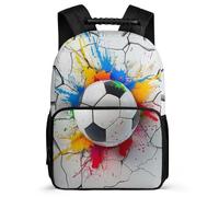 TPISLI Mochila Colegio Fútbol Colorful para Estudiantes 7-11 Años Mochila Escolar Balón de Fútbol Primaria Bookbag, Resistente Ligera Detalles de Fieltro Ocio Actividades