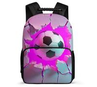 TPISLI Mochila Colegio Fútbol Illustration Escuela Primaria para Estudiantes Mochila Balón de Fútbol 6-10 Años Bookbag, Detalles de Fieltro Asa Reforzada Ocio Actividades