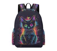 TPISLI Mochila Colegio Gato 3º-6º Curso Chico y Chica Mochila Escolar Diseño Animal Gatito 11 Años Mochila de Gran Capacidad, School Backpack para Paseo y Actividades al Aire Libre
