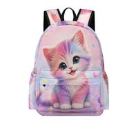 TPISLI Mochila Colegio Gato Niñas Primaria Mochila Primaria Gatito Chica Clase 4 Backpack Ligera Resistente Deporte Outdoor Excursión Viaje Colegio Outdoor
