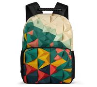 TPISLI Mochila Colegio Geometric Shapes Primaria para Niñas Mochila Infantil 3D Patrón 6-10 Años Daypack, Asa Reforzada Espalda Acolchada Viaje Uso Diario