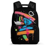TPISLI Mochila Colegio Graffiti Cursos 1-3 para Estudiantes Mochila Escolar Colourful Patrón 7-11 Años Daypack, Detalles de Fieltro Bolsillos Laterales Navidad Escuela