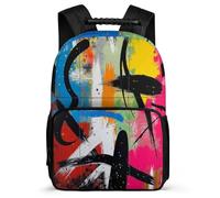 TPISLI Mochila Colegio Graffiti Cursos 3-5 para Chicos Chicas Mochila Infantil Colourful Patrón 7-11 Años School Bag, Tejido 1680D Resistente Ligera Vuelta al Cole