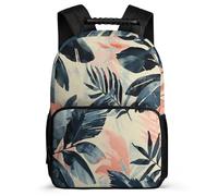 TPISLI Mochila Colegio Hojas Foliage para Niña Niño Cursos 1-3 Mochila Tropical Planta 6-11 Años Backpack, Detalles de Fieltro Bolsillos Laterales Ocio Actividades